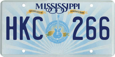 MS license plate HKC266