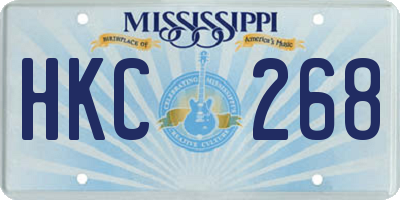 MS license plate HKC268