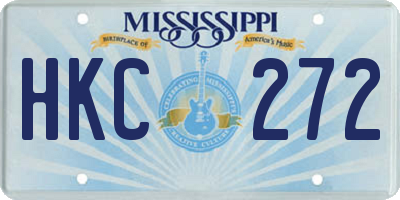 MS license plate HKC272