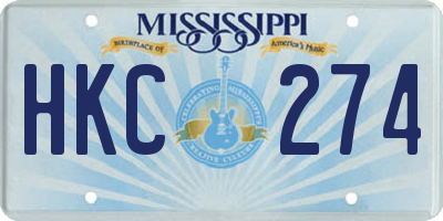 MS license plate HKC274