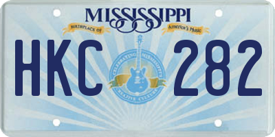 MS license plate HKC282