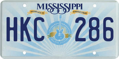 MS license plate HKC286