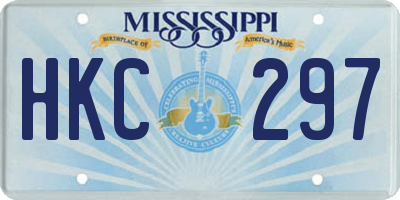 MS license plate HKC297
