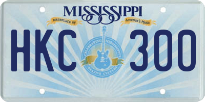 MS license plate HKC300