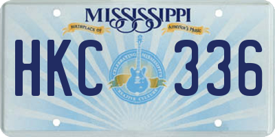 MS license plate HKC336