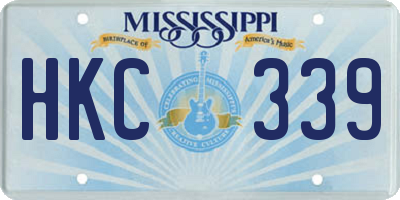 MS license plate HKC339