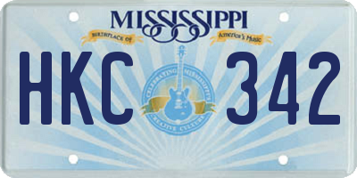 MS license plate HKC342