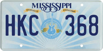 MS license plate HKC368
