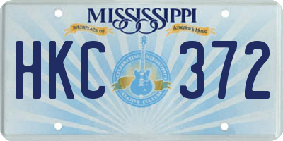 MS license plate HKC372