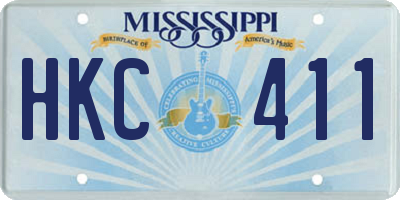 MS license plate HKC411