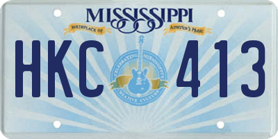 MS license plate HKC413