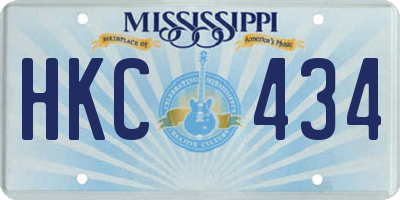 MS license plate HKC434