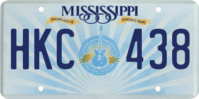 MS license plate HKC438