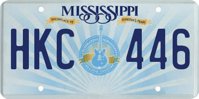 MS license plate HKC446