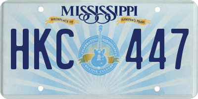 MS license plate HKC447