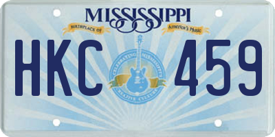MS license plate HKC459