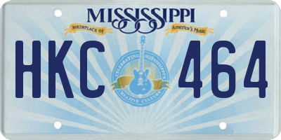 MS license plate HKC464