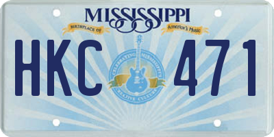 MS license plate HKC471