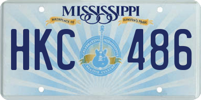 MS license plate HKC486