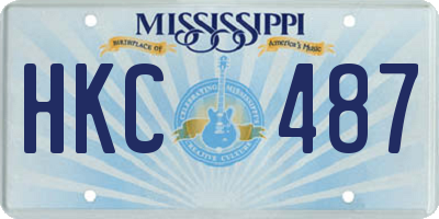 MS license plate HKC487