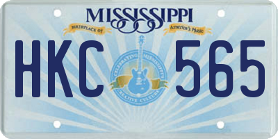 MS license plate HKC565