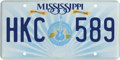 MS license plate HKC589