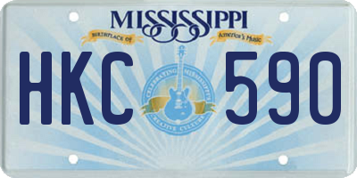 MS license plate HKC590