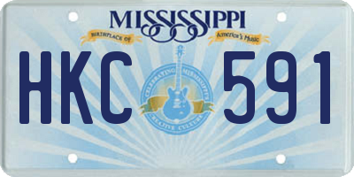MS license plate HKC591
