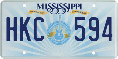 MS license plate HKC594