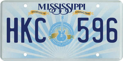 MS license plate HKC596