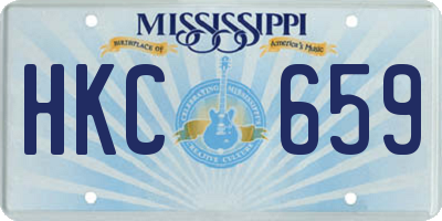 MS license plate HKC659