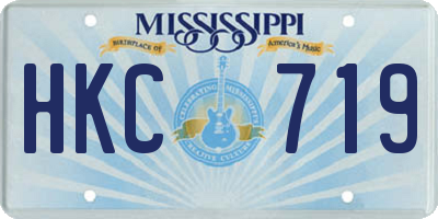 MS license plate HKC719