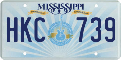 MS license plate HKC739