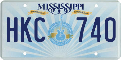 MS license plate HKC740