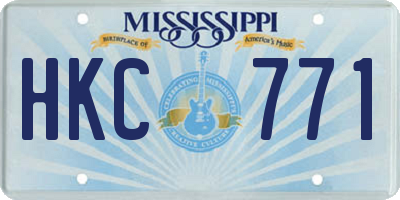 MS license plate HKC771