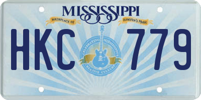 MS license plate HKC779