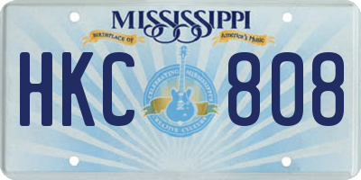 MS license plate HKC808
