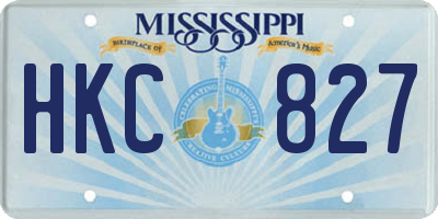 MS license plate HKC827