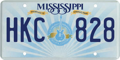 MS license plate HKC828