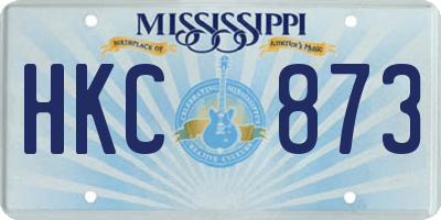 MS license plate HKC873