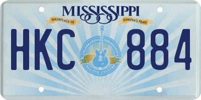 MS license plate HKC884