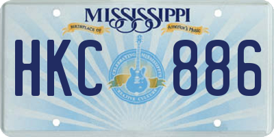 MS license plate HKC886