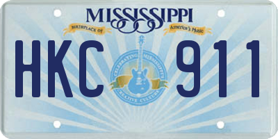 MS license plate HKC911