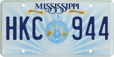 MS license plate HKC944