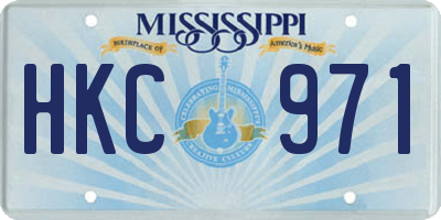 MS license plate HKC971