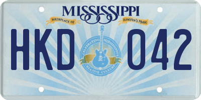 MS license plate HKD042