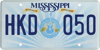 MS license plate HKD050