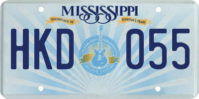 MS license plate HKD055