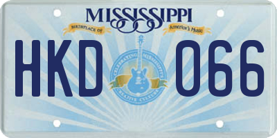 MS license plate HKD066