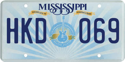 MS license plate HKD069